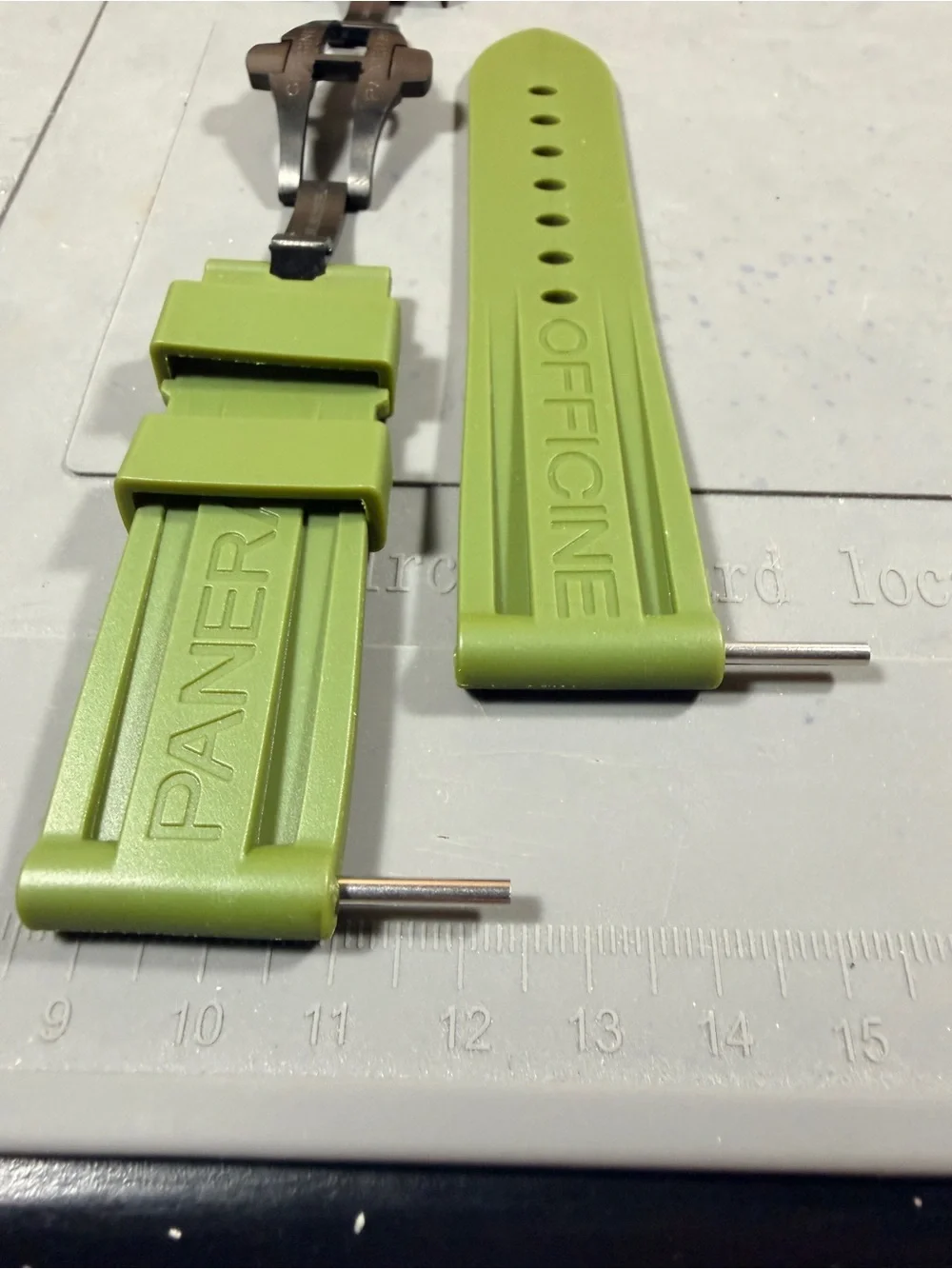 24mm military strap Olive Green Rubber Watch Strap